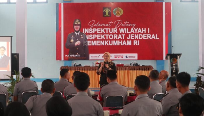 Rutan Sambas Terima Kunjungan Inspektur Wilayah I Inspektorat Jenderal Kementerian Hukum dan HAM Ika Yusanti