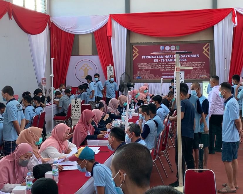 Pemeriksaan Kesehatan di Lapas Singkawang, Rabu 31 Juli 2024/Foto Lapas Singkawang.