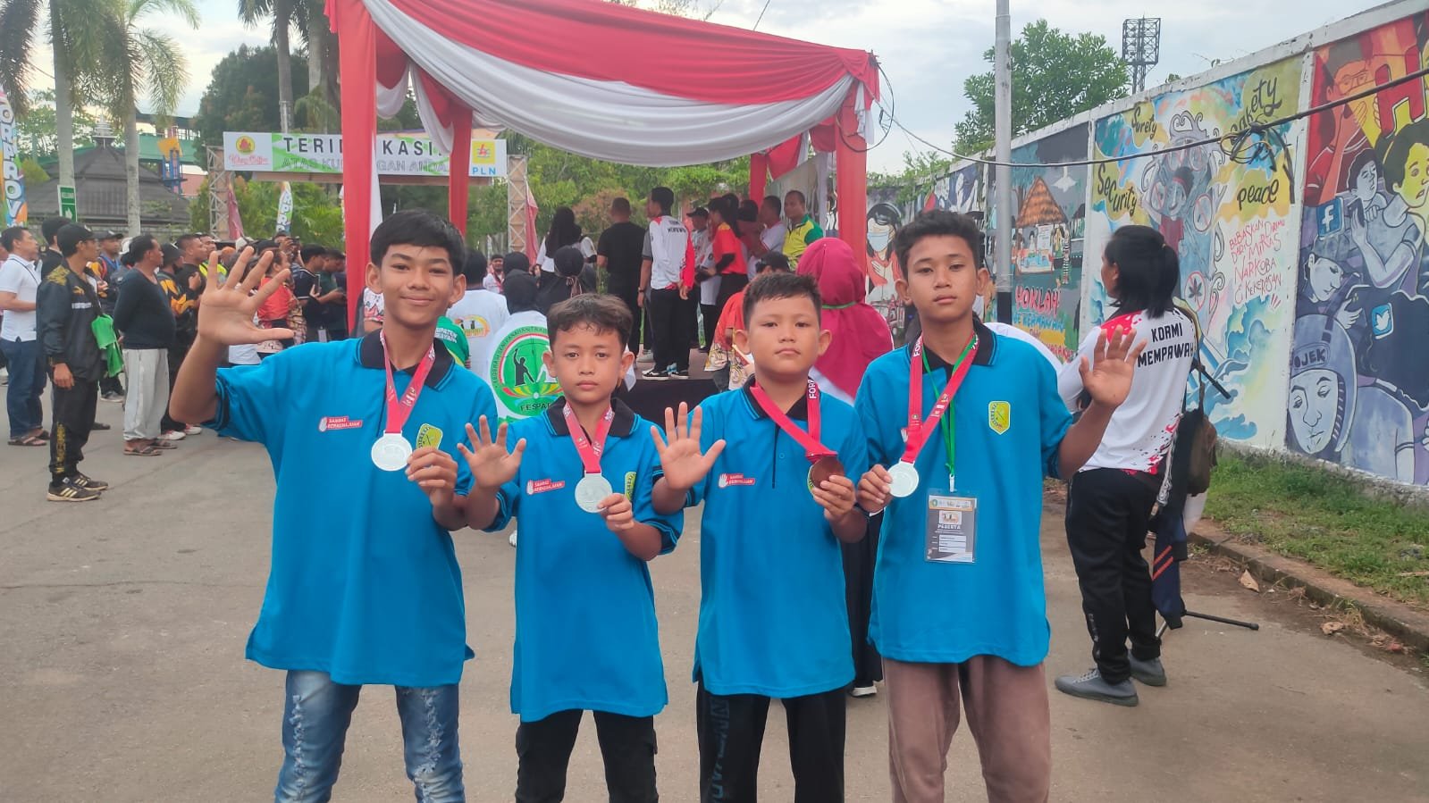 Kontingen Portina Sambas saat ikut event Festival Olahraga Provinsi (Forprov) Kalbar di Pontianak