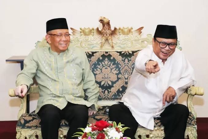 Momen kebersamaan Gubernur periode 2018-2023 Sutarmidji dengan tokoh nasional asal Kalbar Oesman Sapta Odang