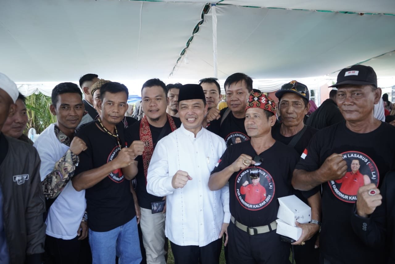 Ria Norsan saat meresmikan posko pemenangan di Ketapang, Selasa 10 September 2024.