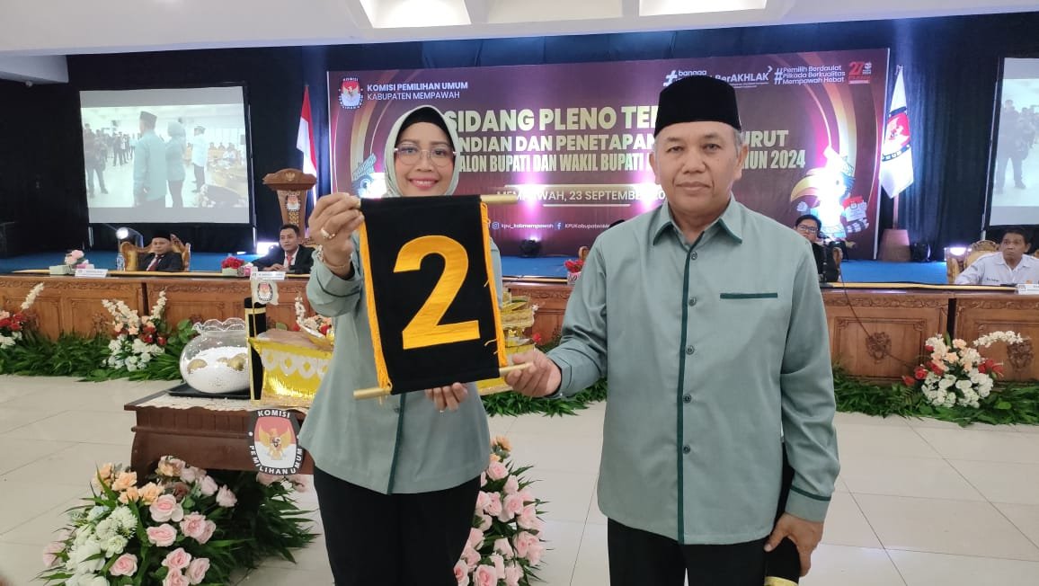 Pilkada Mempawah, Erlina-Juli Suryadi Dapat Nomor Urut 2