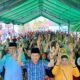 Calon Bupati dan Wakil Bupati Sambas Nomor Urut 2, Satono-Heroaldi kampanye di Dusun Lubuk Lagak, Desa Lubuk Dagang, Kecamatan Sambas, Kamis 26 September 2024.