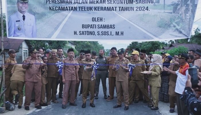 Bupati Satono Resmikan Jalan Baru Poros Mekar Sekuntum – Sabing