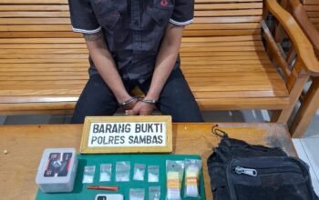 Polres Sambas Tangkap Pengedar Sabu di Balai Gemuruh Subah