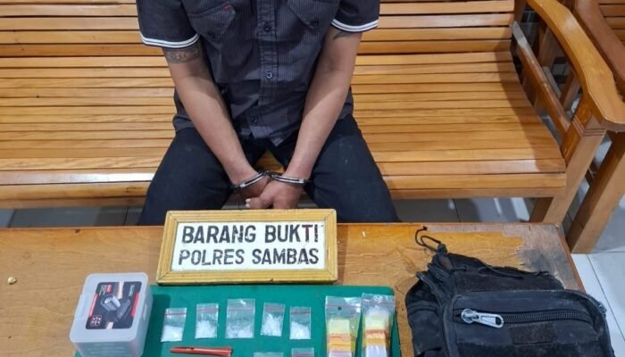 Polres Sambas Tangkap Pengedar Sabu di Balai Gemuruh Subah