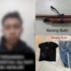 Pelaku dan barang bukti yang diamankan polisi.