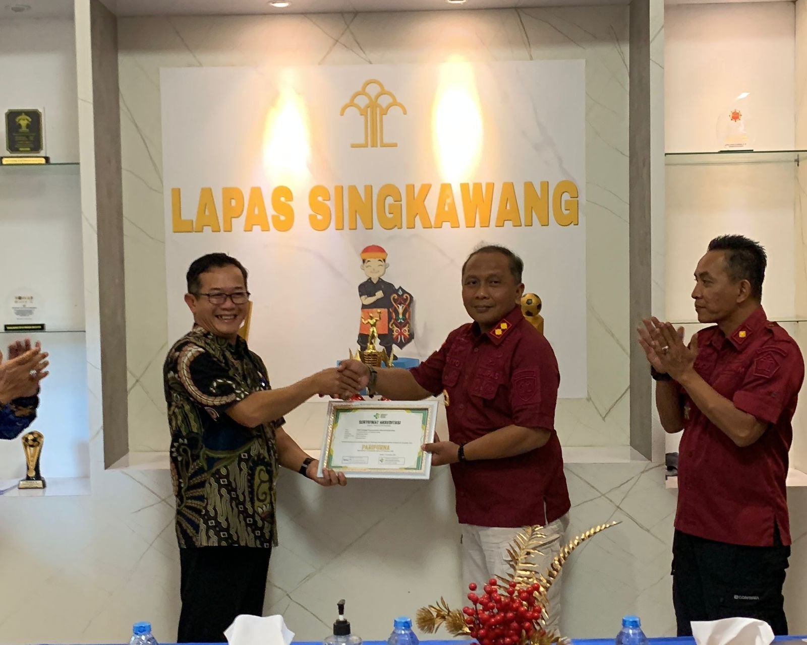 Klinik Lapas Singkawang Terakreditasi Paripurna, Bukti Dedikasi Tingkatkan Pelayanan Kesehatan