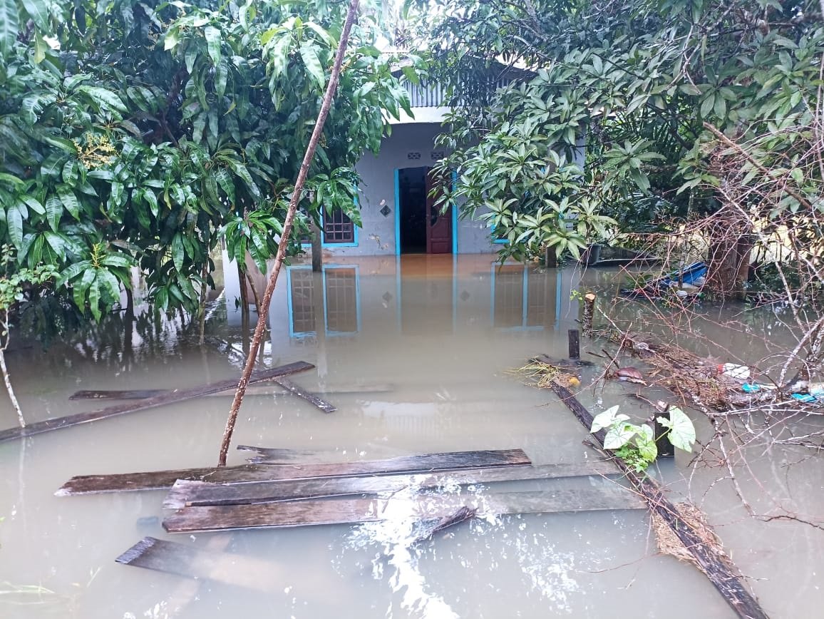 Banjir di Kecamatan Tangaran, Kabupaten Sambas.