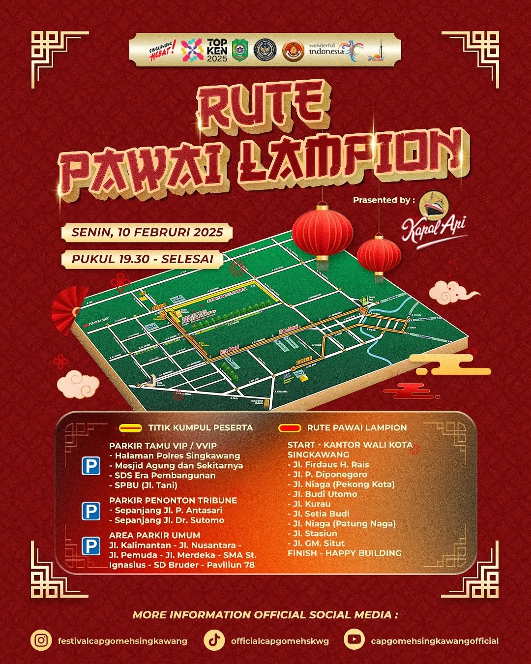 Rute Pawai Lampion