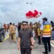 Ketua Komisi II DPRD Sambas, Erwin Johana dalam momen peresmian Jembatan Sungai Sambas Besar, Senin 3 Maret 2025/Foto Dagun/Jejaring Kalbar