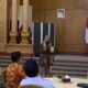 Kepala BPK RI Provinsi Kalbar, Dr. Sri Haryati saat menyampaikan pidatonya di Aula Kantor Bupati Sambas, Rabu 12 Maret 2025/Foto Sera/Jejaring Kalbar