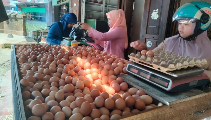 Stok Aman tapi Harga Telur di Pasar Pagi Sungai Pinyuh Naik Selama Ramadan