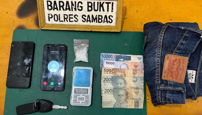 Polisi Tangkap Tiga Orang Terduga Pengedar Sabu di Wilayah Kecamatan Sambas