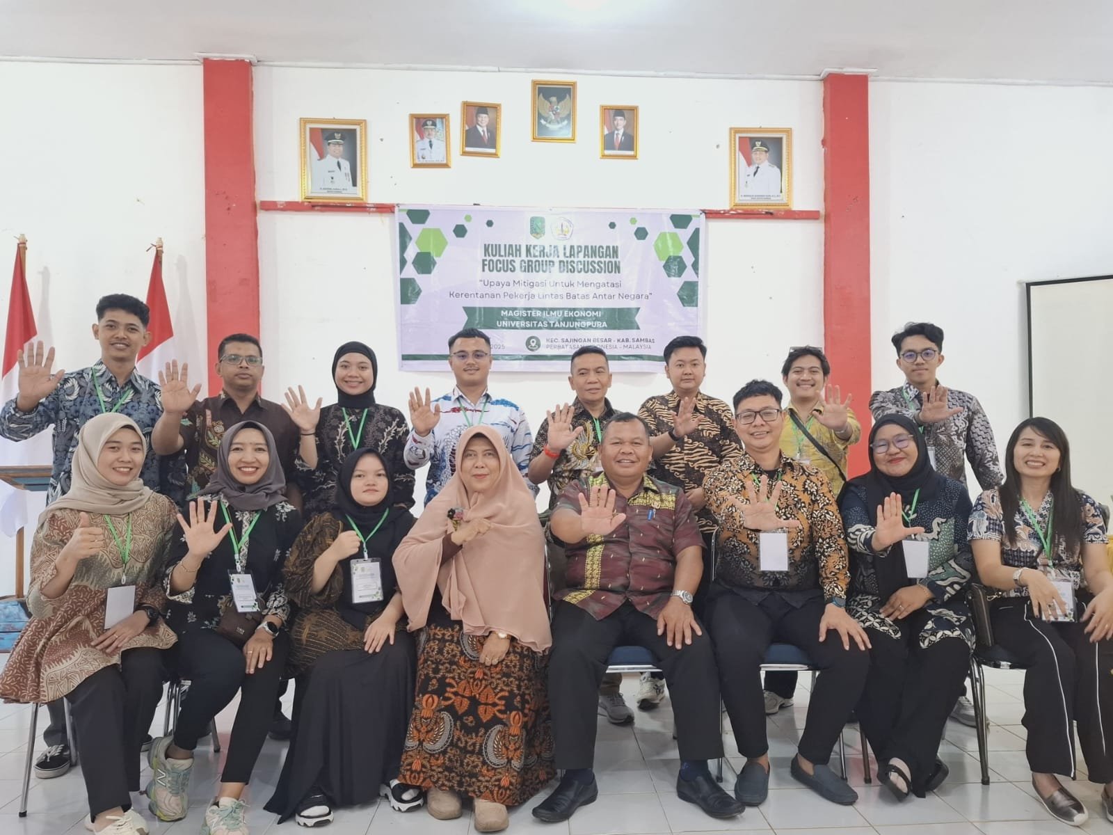 Camat Sajingan Besar Apresiasi Kegiatan KKL Magister Ilmu Ekonomi Untan