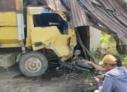 Pengunjung Bengkel Dinamo Kaget, Dump Truk Tiba-tiba Datang Menghantam