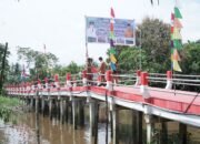 Jembatan Berkemajuan di Lubuk Lagak yang diresmikan Bupati Sambas, Satono, Selasa 6 Mei 2025/Foto Humas Prokopim.
