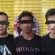 Tiga tersangka yang ditangkap polisi.
