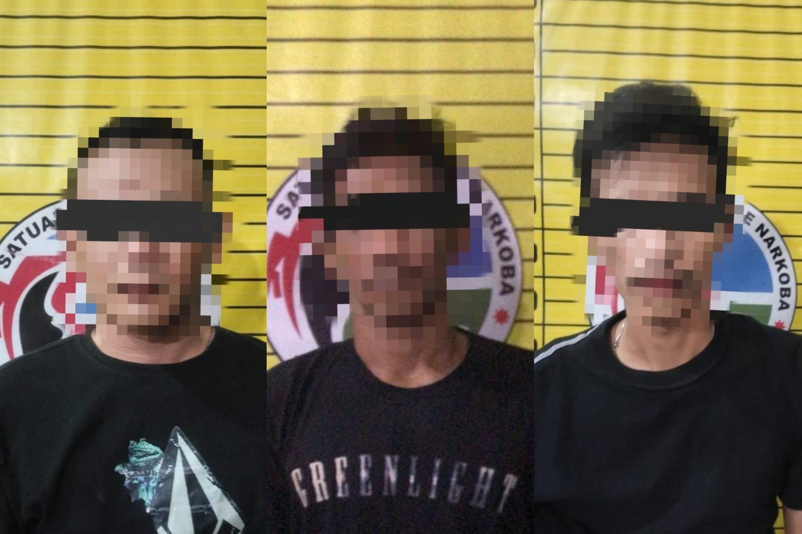 Tiga tersangka yang ditangkap polisi.