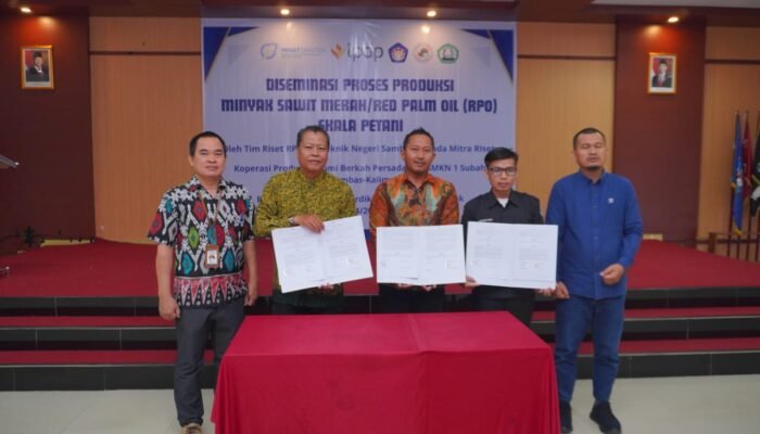 Dorong Kemandirian Ekonomi Masyarakat, Poltesa Gelar Desiminasi Produksi Minyak Sawit Merah Skala Petani