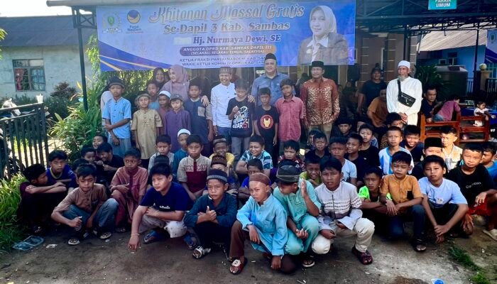 Ratusan Peserta di Kecamatan Selakau Antusias Ikuti Khitanan Massal Gratis yang Gelar Nurmaya Dewi