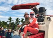 Satono dan Ranger Merah Panen Bersama Brigade Pangan di Desa Singaraya