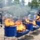 Pemusnahan BMN oleh Bea Cukai Sintete, Rabu 25 Juni 2025/Foto Jejaring Kalbar