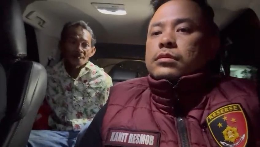 Uray Abadi pelaku pembunuhan anak di Singkawang akhirnya ditangkap/Foto Tangkap Layar Video Kepolisian