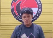 Tersangka inisial HN yang ditangkap karena transaksi narkoba.