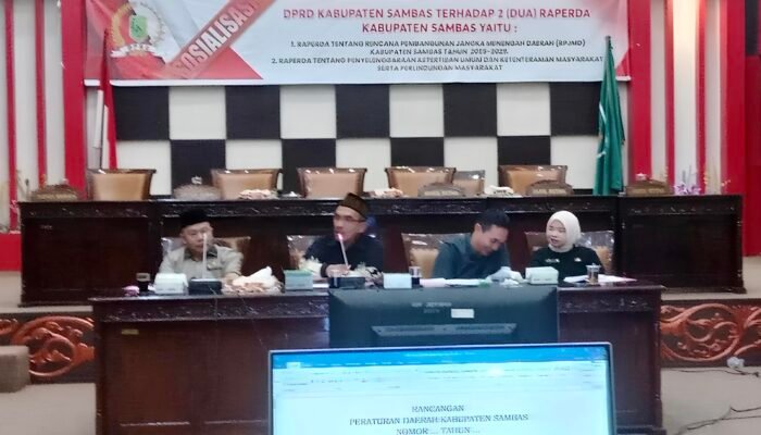 DPRD Kabupaten Sambas Sosialisasikan Raperda RPJMD 2025-2029 dan Ketertiban Umum