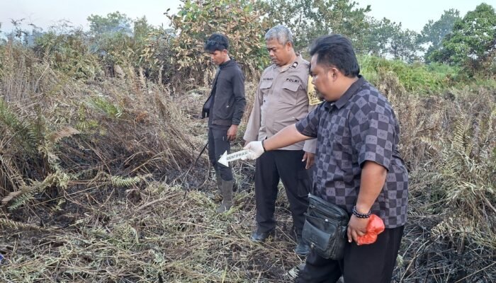 Pria Paruh Baya Warga Desa Tempurukan Muara Pawan Ditemukan Tewas di Kebun yang Terbakar