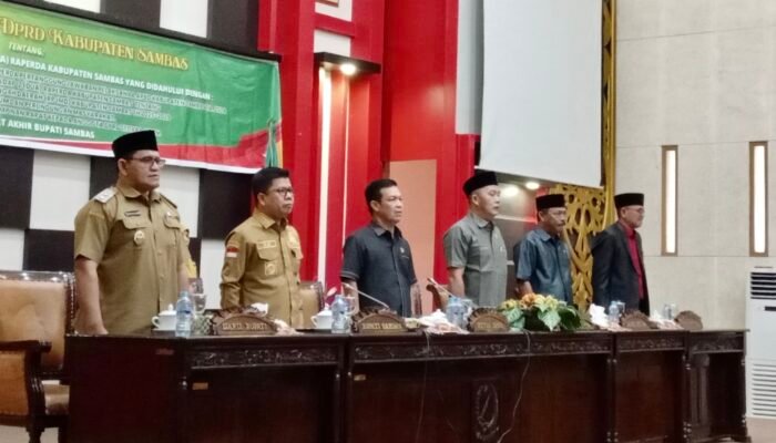 DPRD Sambas Gelar Rapat Paripurna Pengambilan Keputusan Tiga Raperda Strategis