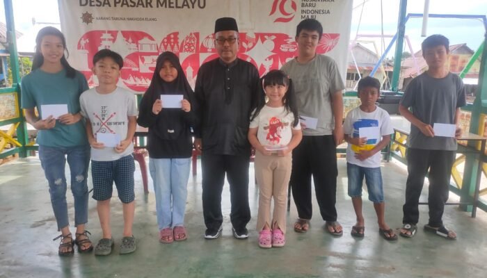 Ketua Taruna Merah Putih Sambas Apresiasi Program Pendidikan Desa Pasar Melayu