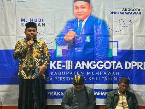 Anggota DPRD Kabupaten Mempawah, Hudi Sarman saat melakukan reses.