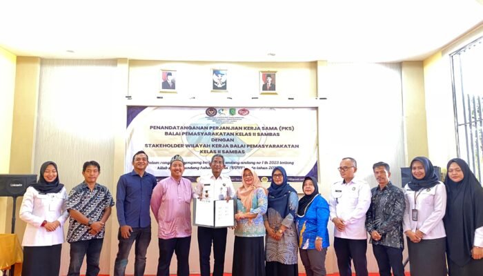 Bapas Sambas Teken Kerja Sama dengan Stakeholder, Siap Terapkan Sanksi Sosial Bagi Anak Pelanggar Hukum