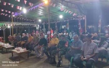 Momen pembukaan perlombaan HUT RI di Kelurahan Sungai Pinyuh, Jumat 8 Agustus 2025.