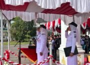 Momen upacara peringatan HUT ke-80 Republik Indonesia di Kabupaten Mempawah.