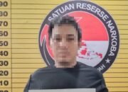 Pengedar sabu berinisial H yang ditangkap Polres Mempawah.