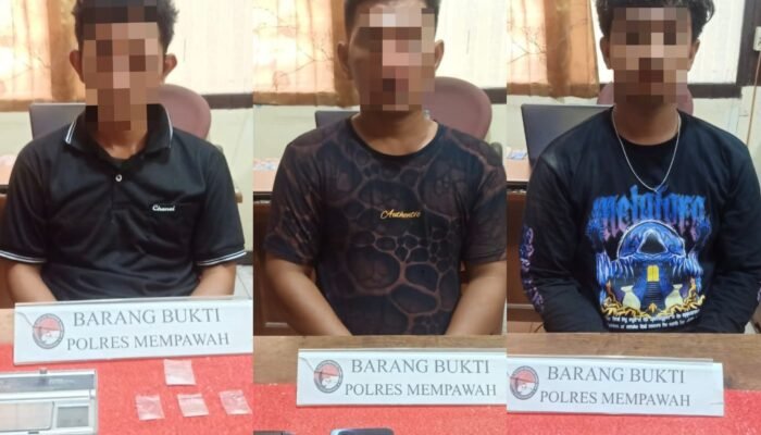 Satuan Reserse Narkoba Polres Mempawah Bekuk Tiga Pengedar Sabu