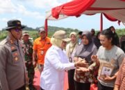 Bupati Mempawah, Erlina di sela kegiatan tanam jagung serentak kuartal IV.