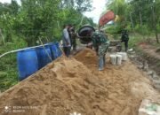 Satgas TMMD Percepat Pembangunan Jalan Rabat Beton di Desa Ratu Sepudak Galing