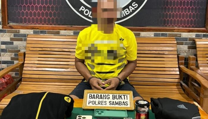 Polres Sambas Ringkus Pengedar Sabu Inisial BD di Semparuk Kuala
