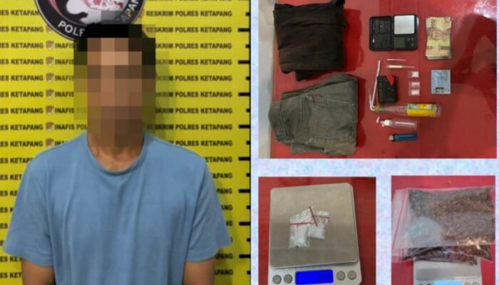 Polres Ketapang Ringkus Pria Pengedar Sabu dan Ganja di Mulia Baru