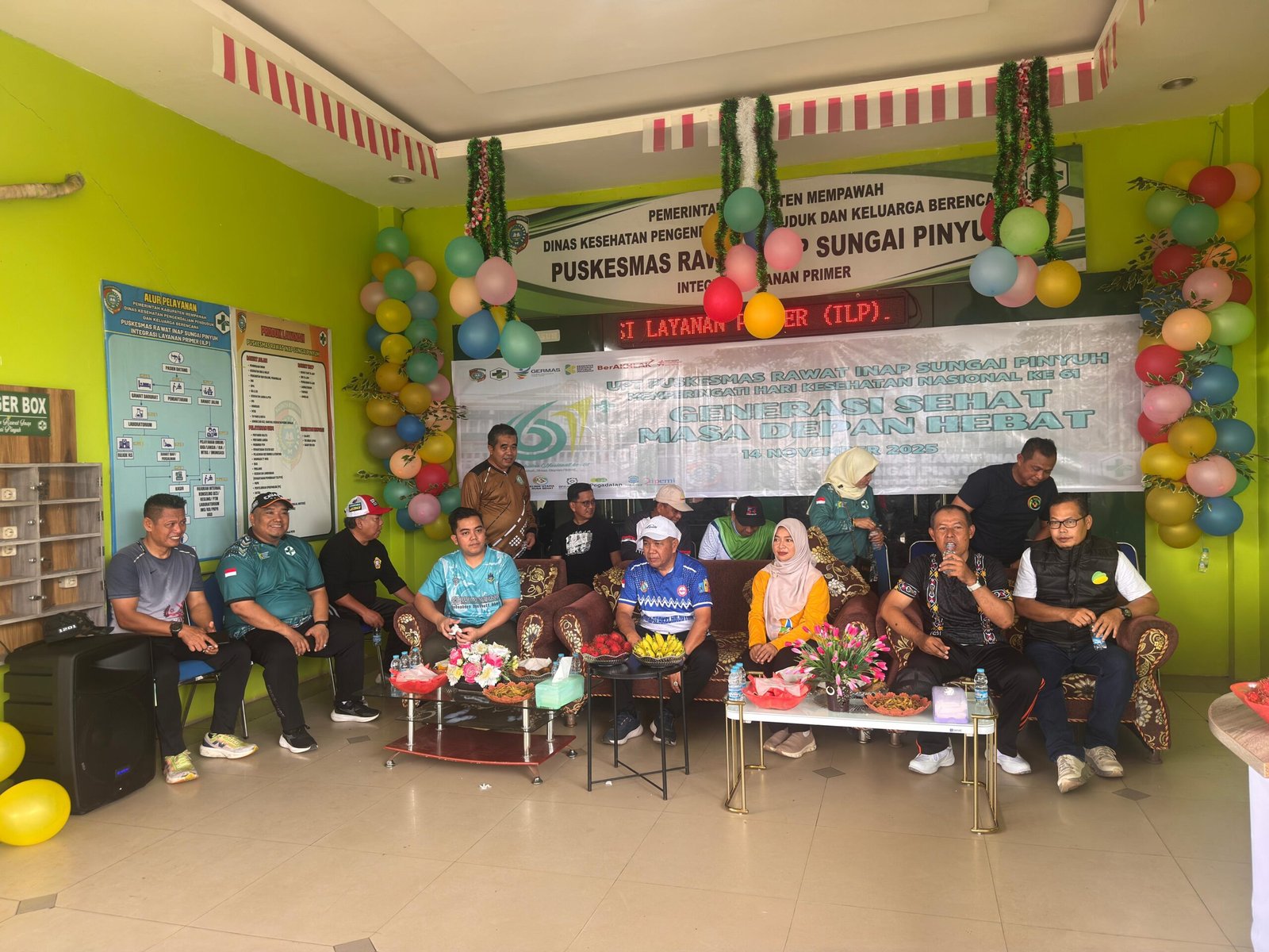 Peringatan Hari Kesehatan Nasional di Puskesmas Sungai Pinyuh.