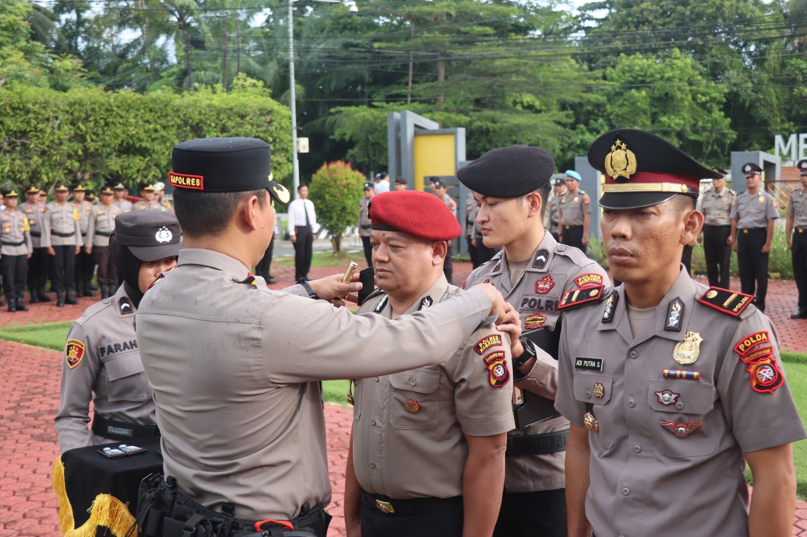 Personel Polres Mempawah naik pangkat.