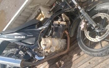 Kondisi motor korban yang gagal menyalip di Jalan Raya Anjungan