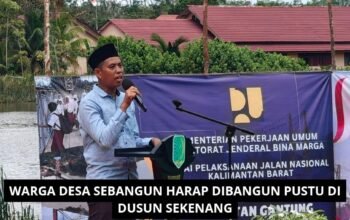 Kepala Desa Sebangun, Sarbini/Foto Jejaring Kalbar