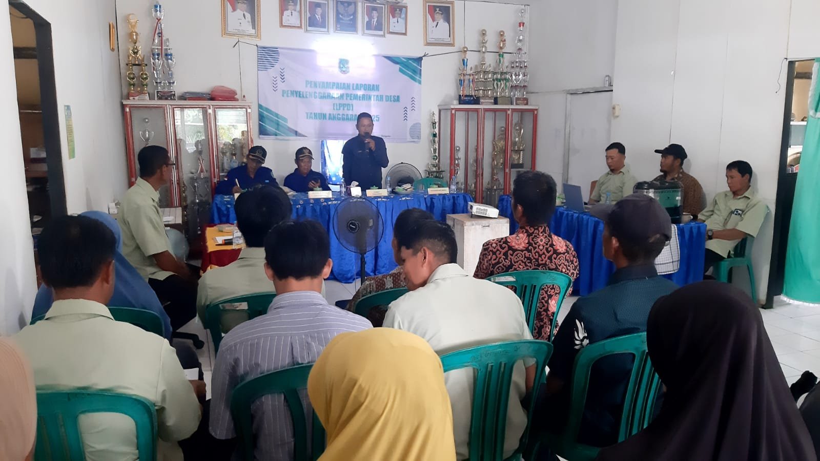 Penyampaian Laporan Penyelenggaraan Pemerintahan Desa (LPPD) di Balai Desa Tangaran, Kamis (29/1/2026).
