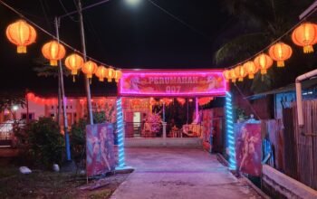 Semangat Sambut Imlek 2026, Gang 007 Pasar Melayu Sambas Berhias Lampion