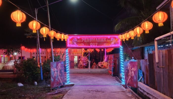 Semangat Sambut Imlek 2026, Gang 007 Pasar Melayu Sambas Berhias Lampion